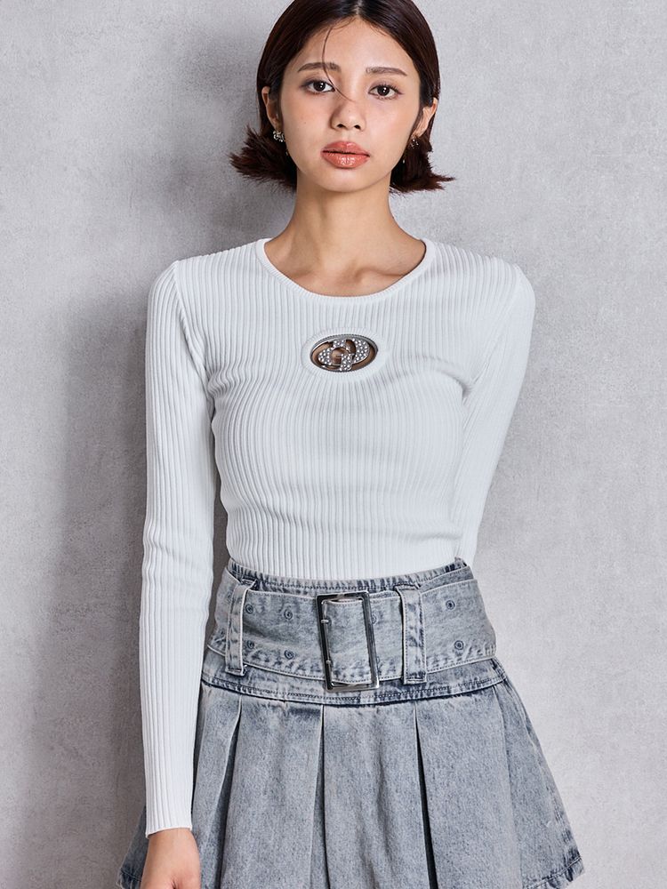 GYDA GD bijou MOLDニットトップス