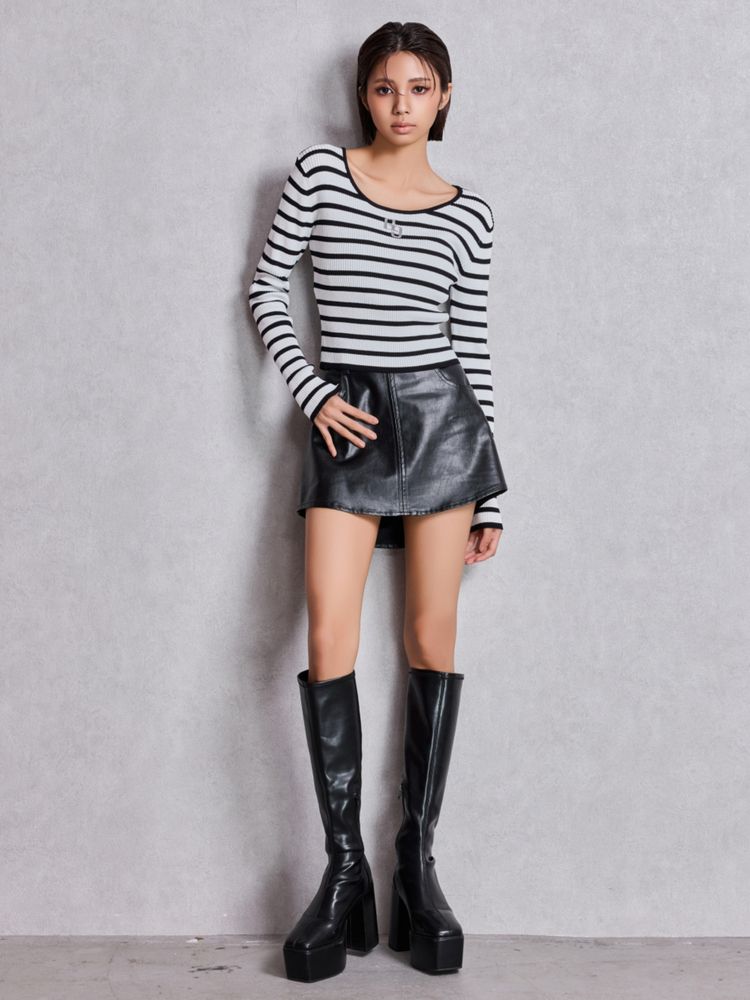 GYDA GGプレートlong sleeveニットトップス