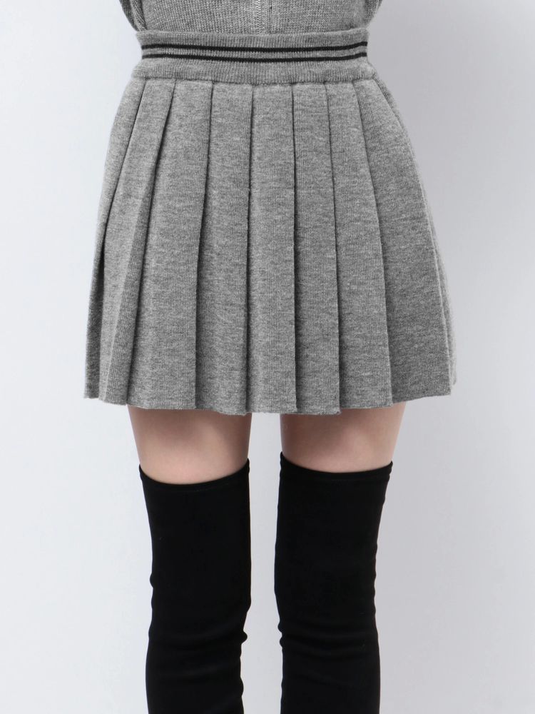 EMODA チューズプリーツニットミニスカート