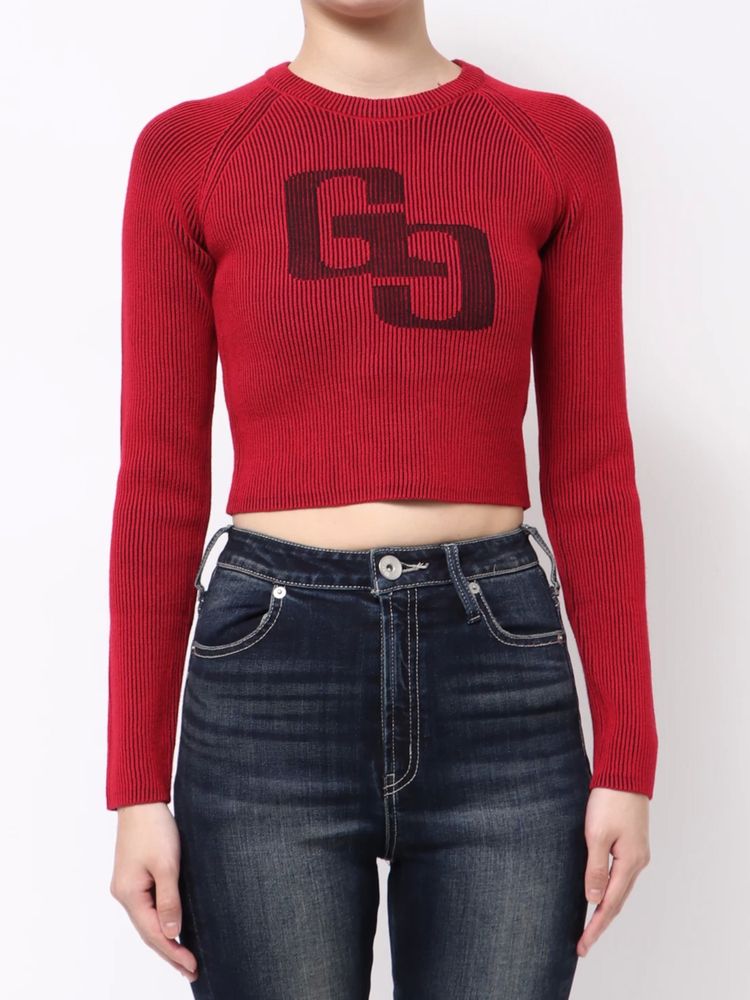 GYDA GG two color scheme ニットトップス
