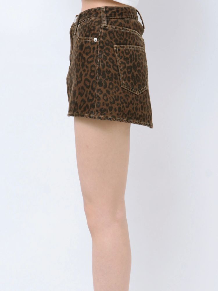 GYDA leopard patternスカートライクショートパンツ