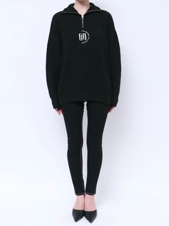 GYDA GYGYロゴハーフZIPニットトップス