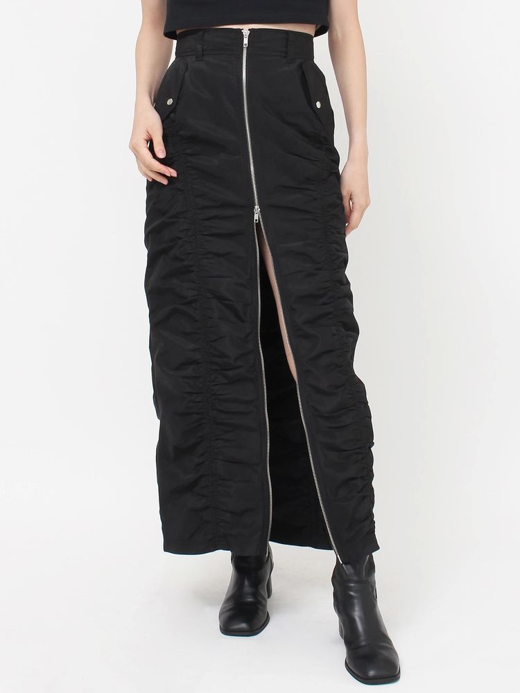 MURUA ファスナースリットギャザースカート