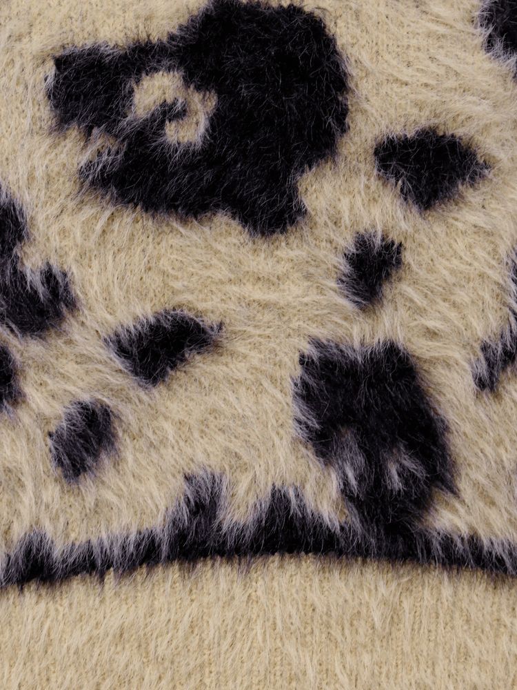 GYDA レオパードショートシャギーニットトップス