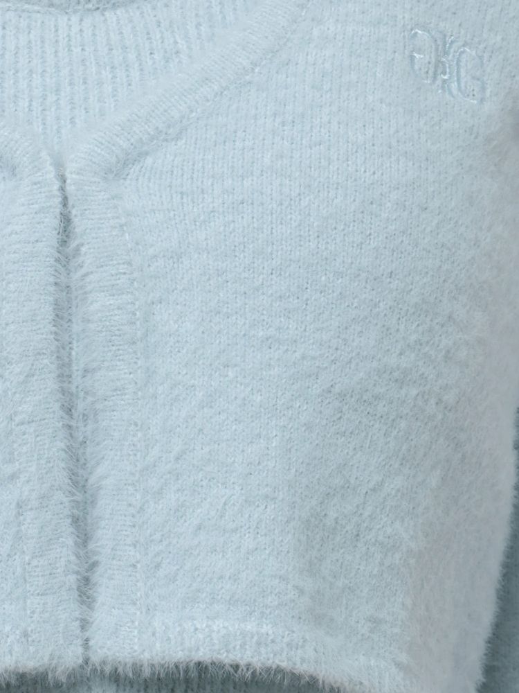 GYDA Symmetry GYDA embroideryシャギーニットカーディガン