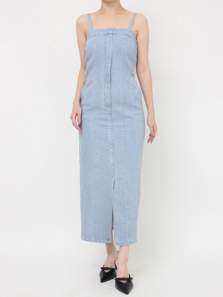 RESEXXY カットアウトデニムワンピース