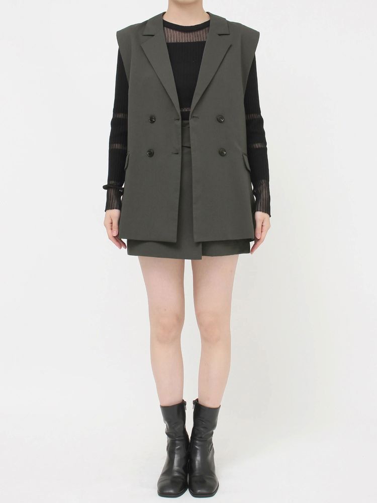 MURUA バックベルトテーラードジレ