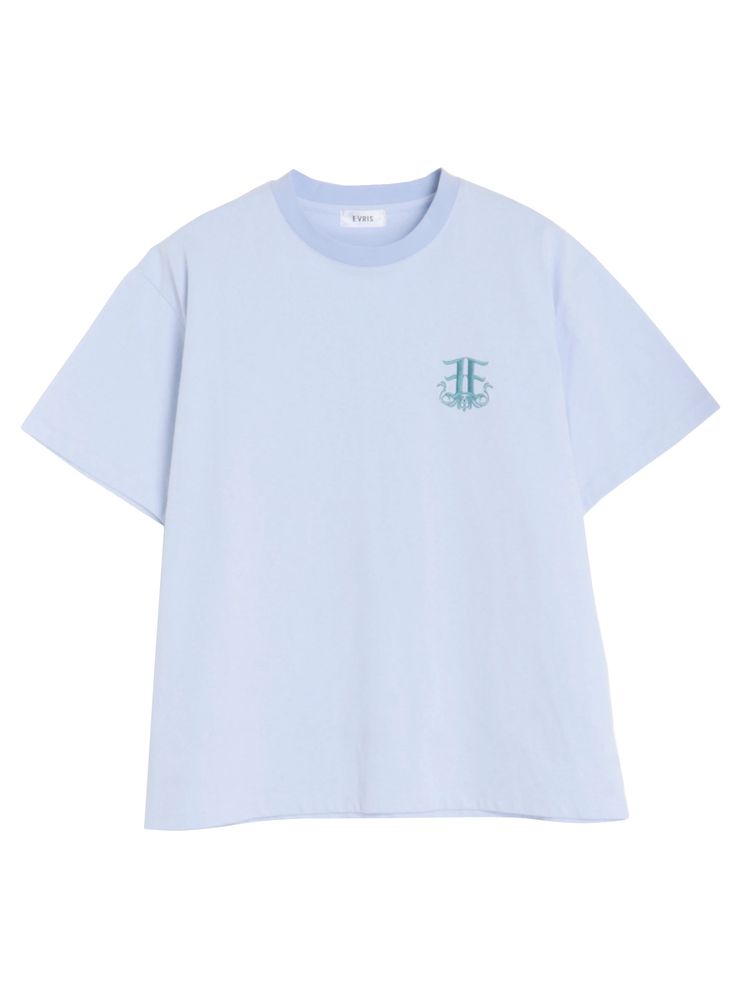 EVRIS E emblemカラーTシャツ