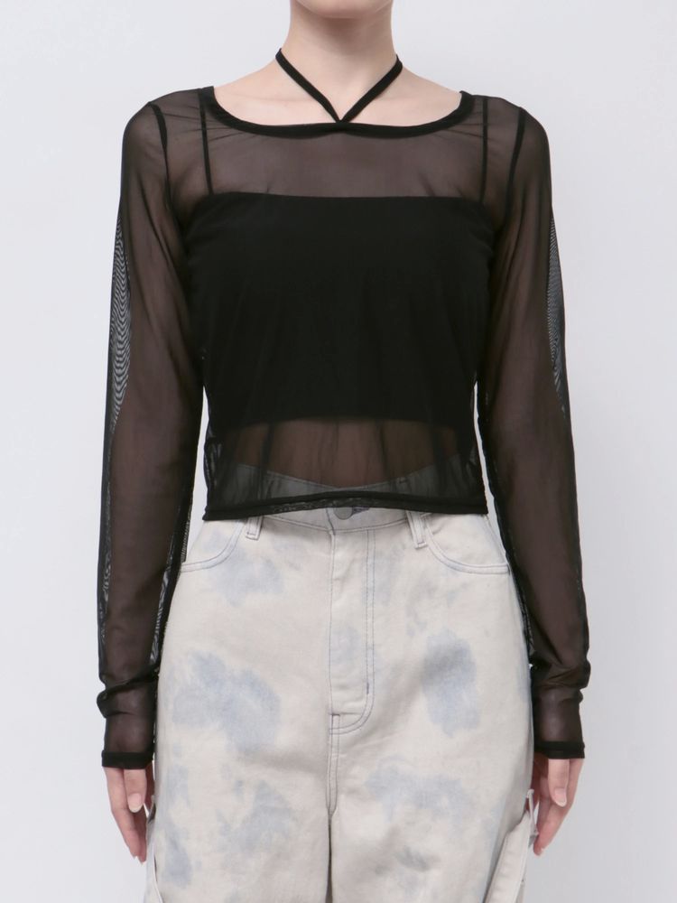 EMODA シアーチョーカーネックトップ
