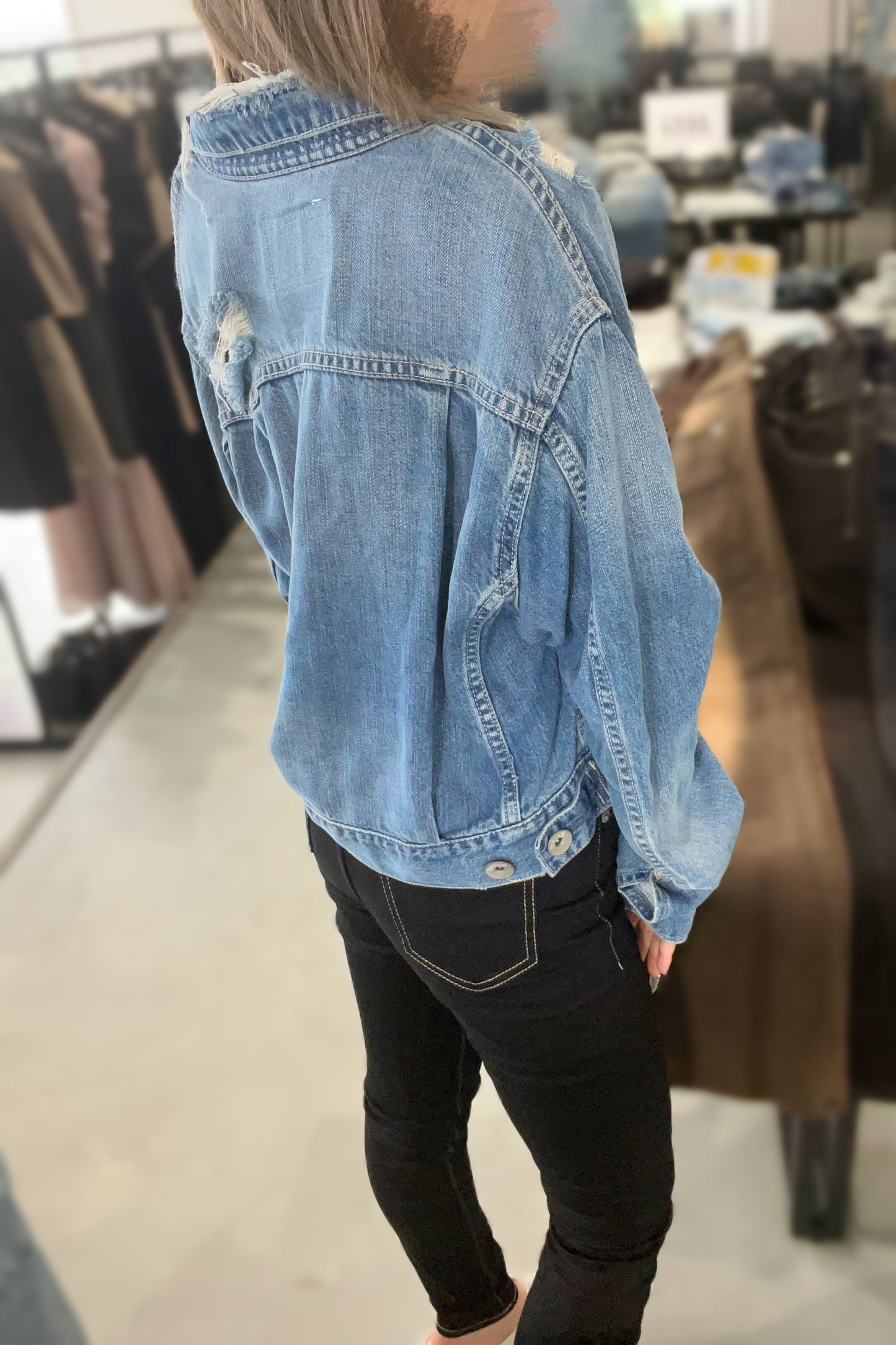 GYDA リヨセルダメージショートデニムGジャン