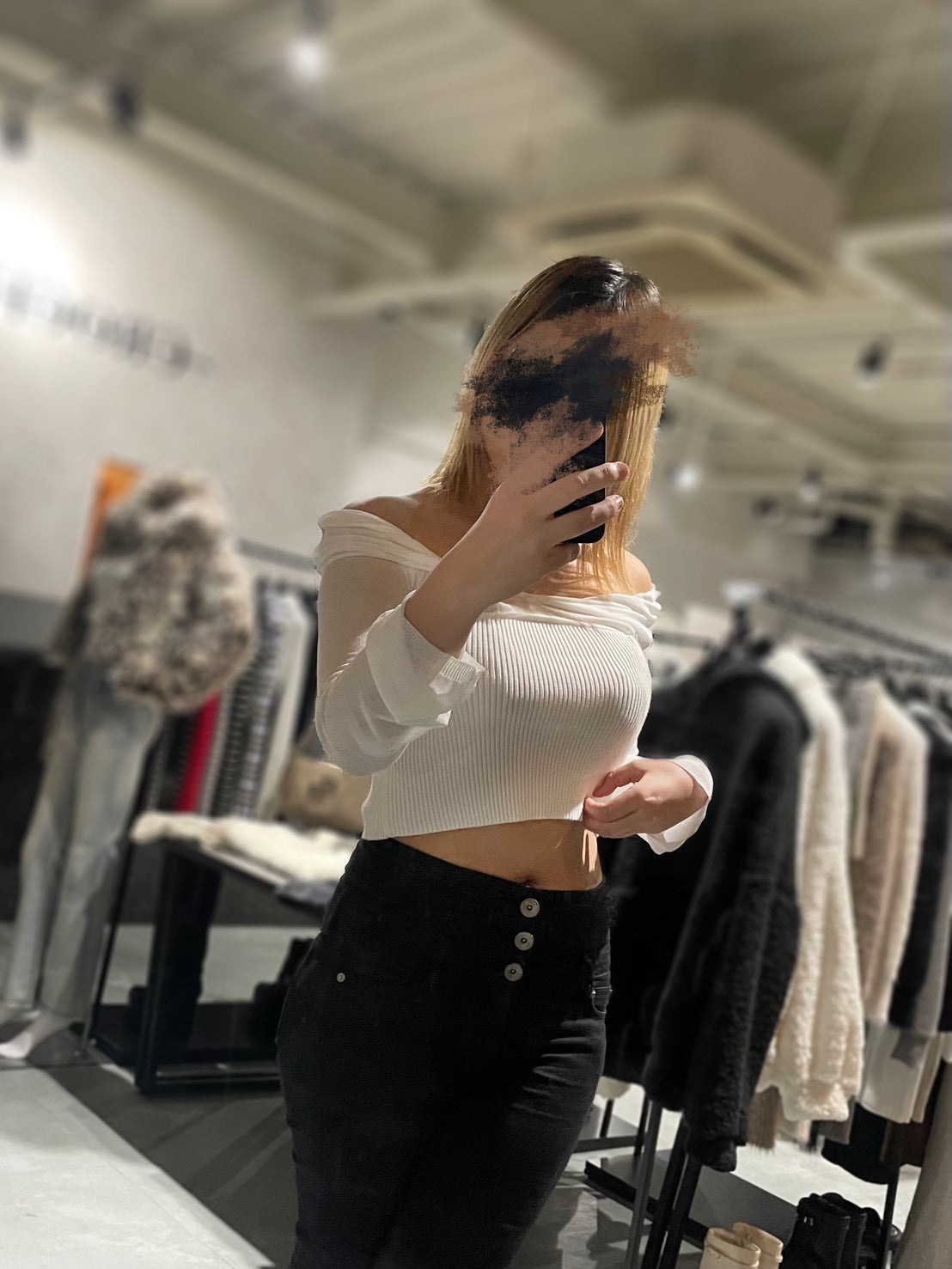 RESEXXY 2WAYオフショルニットトップス