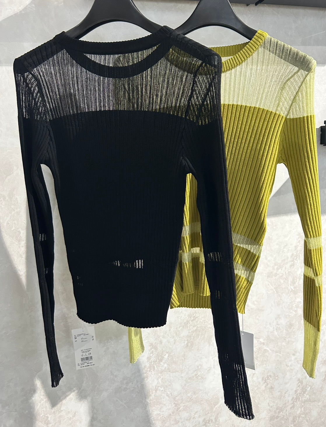 MURUA シアーミックスリブニット