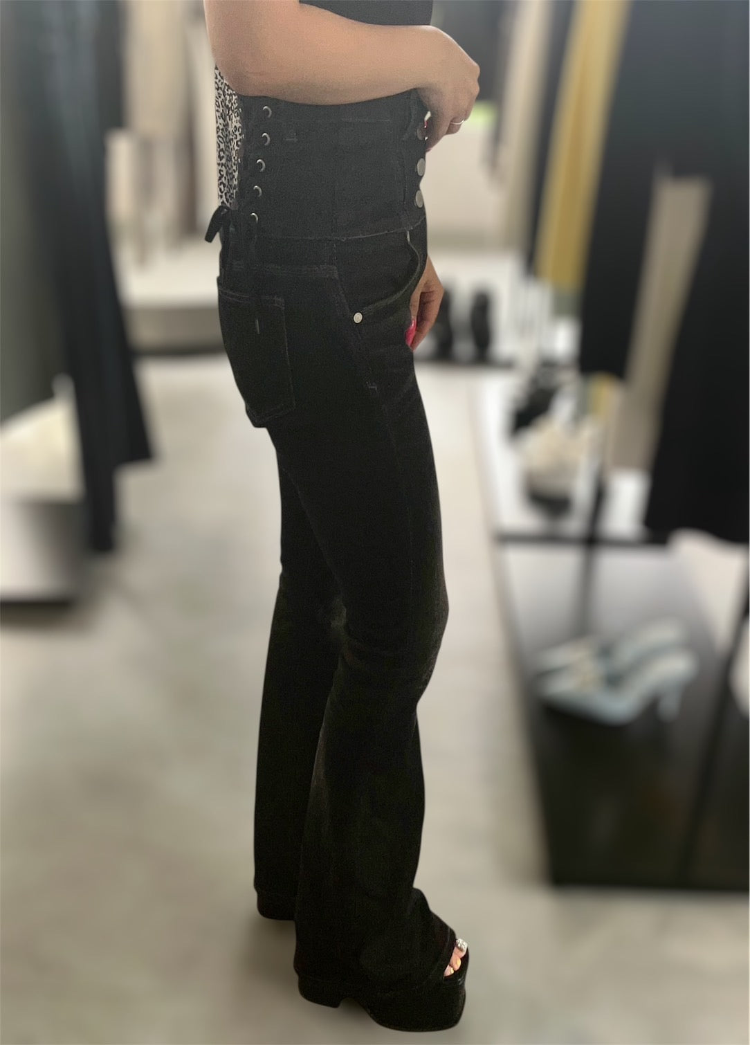 EMODA バックレースアップハイウエストパギンス