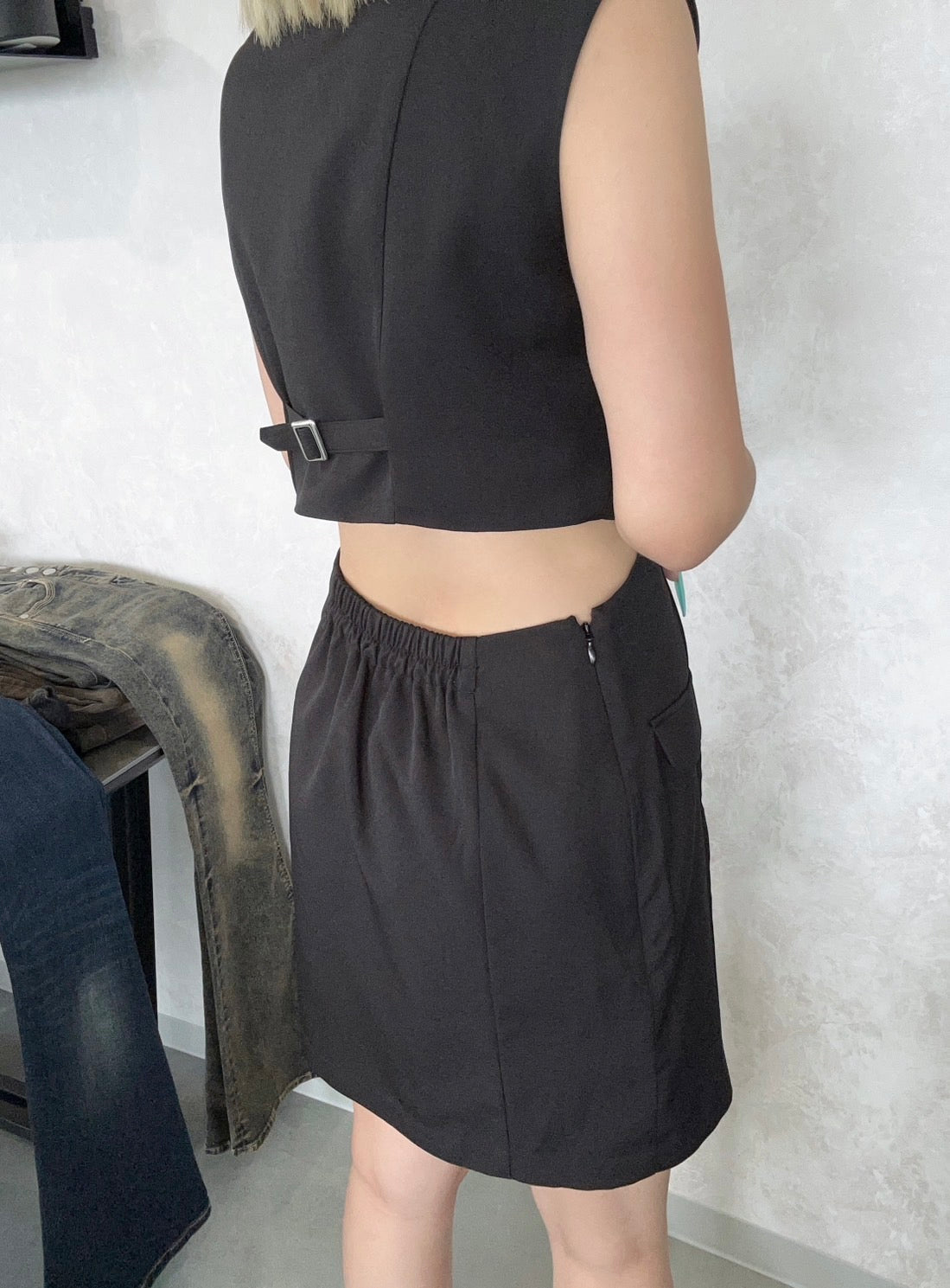 MURUA マニッシュベストミニワンピース