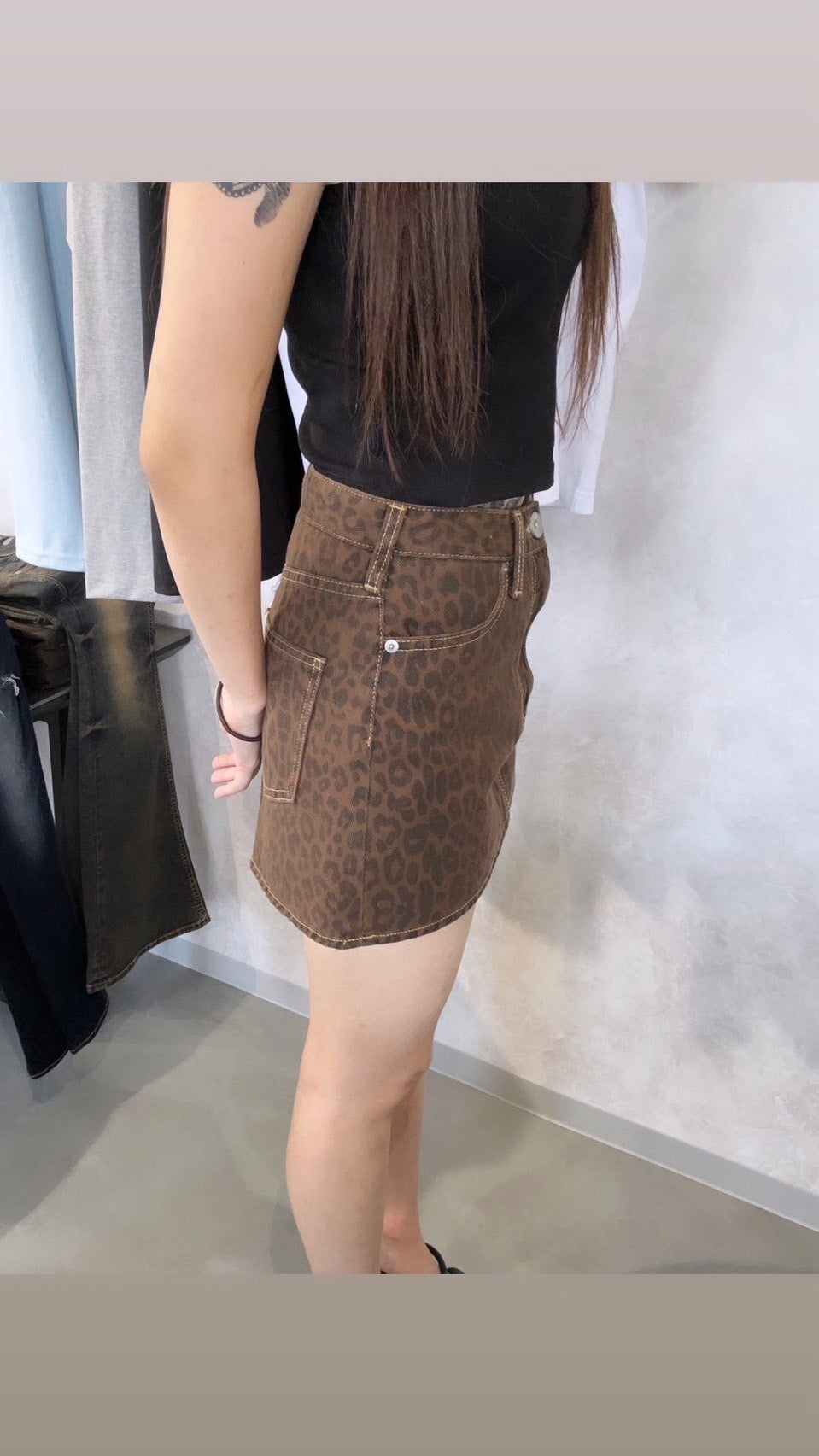 GYDA leopard patternスカートライクショートパンツ