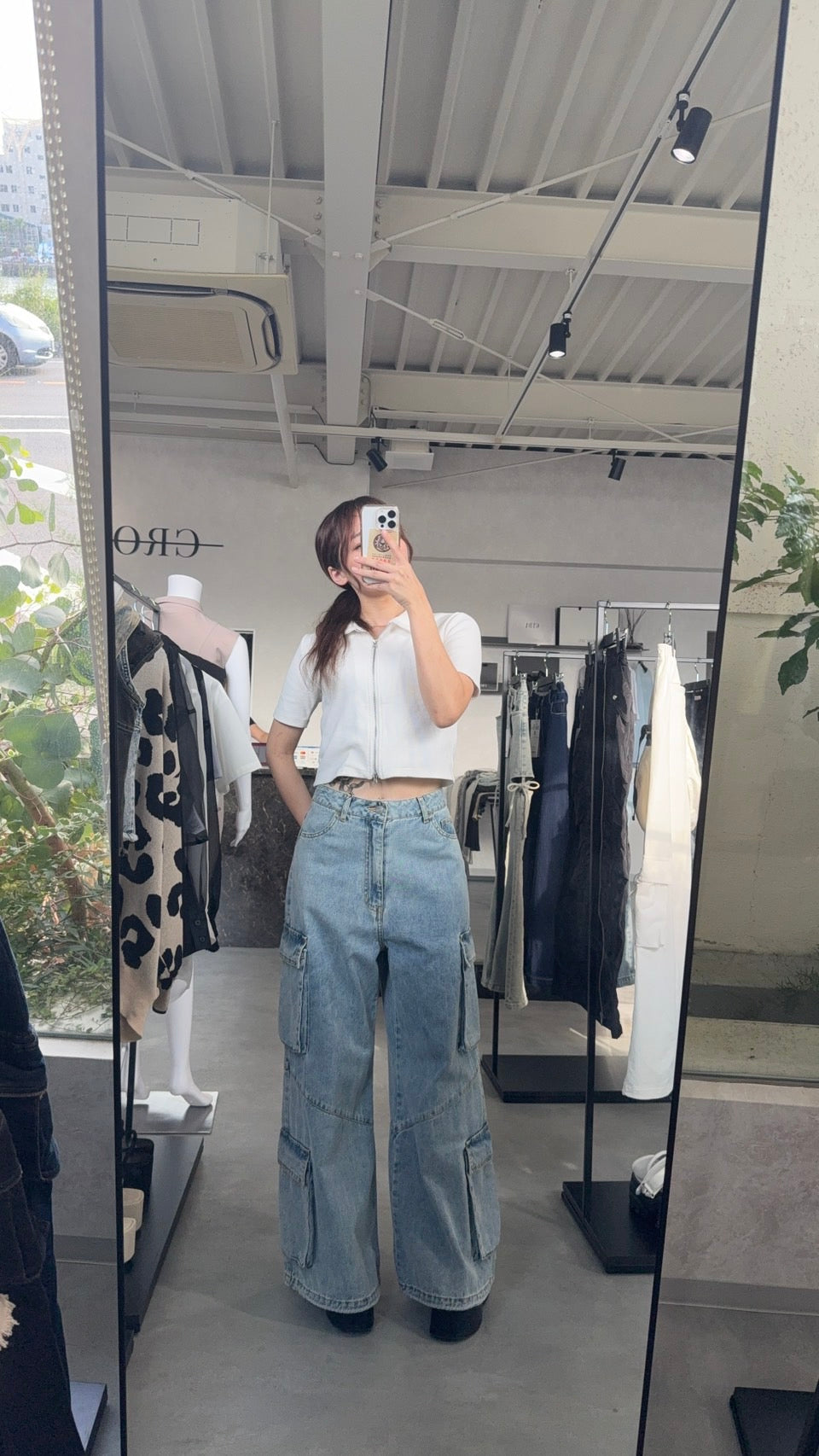EVRIS ボリュームカーゴデニムパンツ
