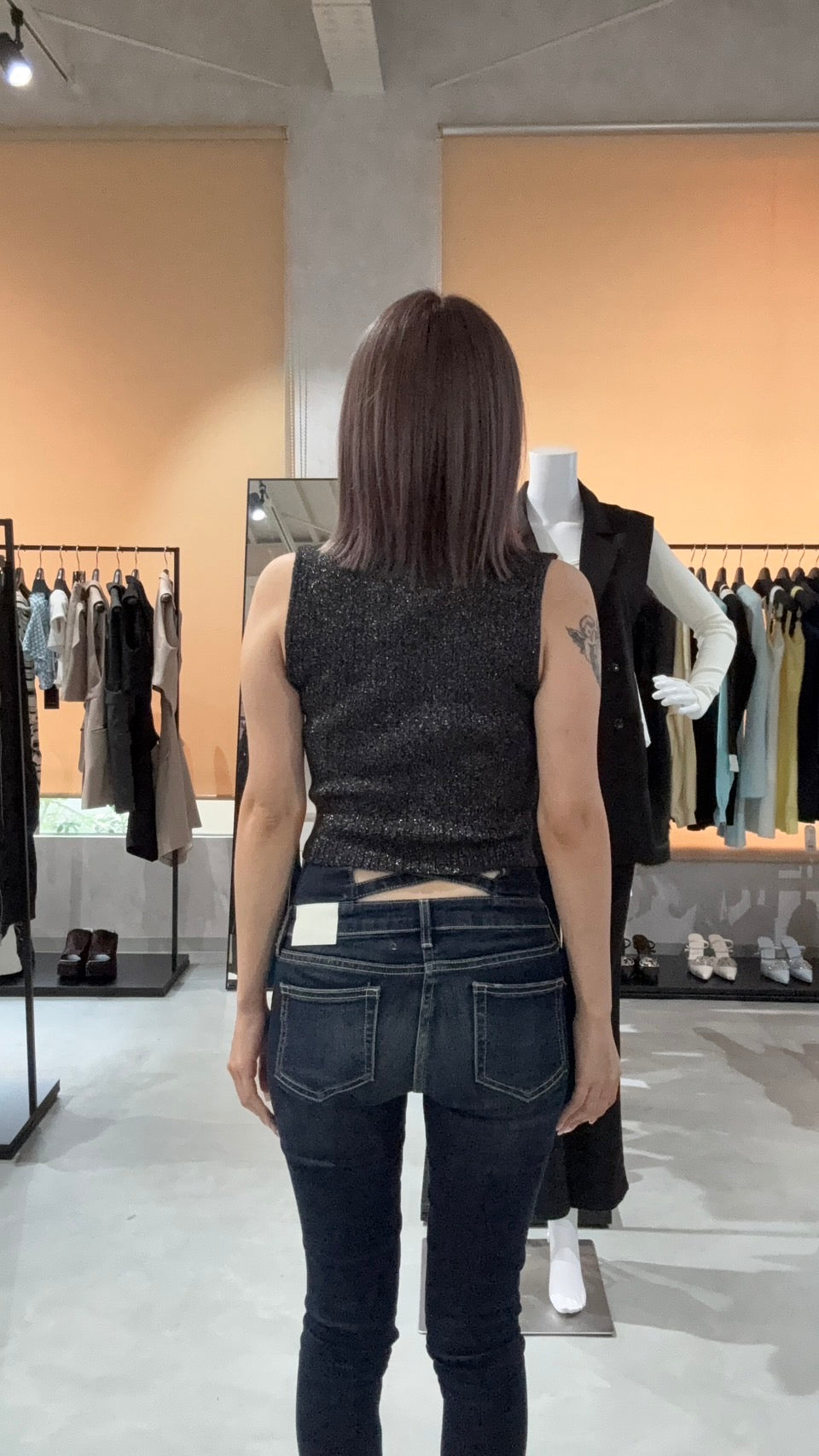 EVRIS ラメニットノースリーブ