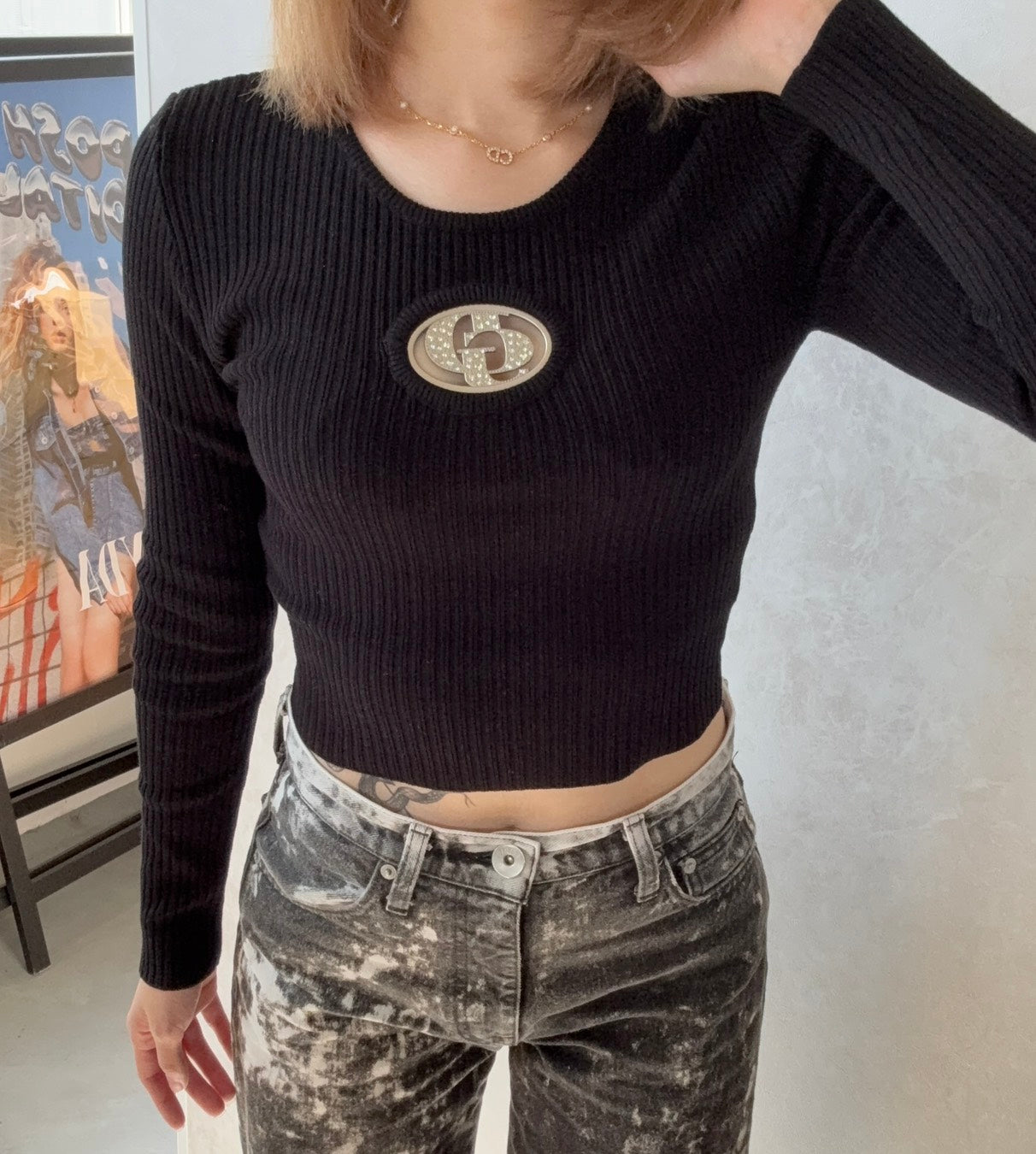 GYDA GD bijou MOLDニットトップス