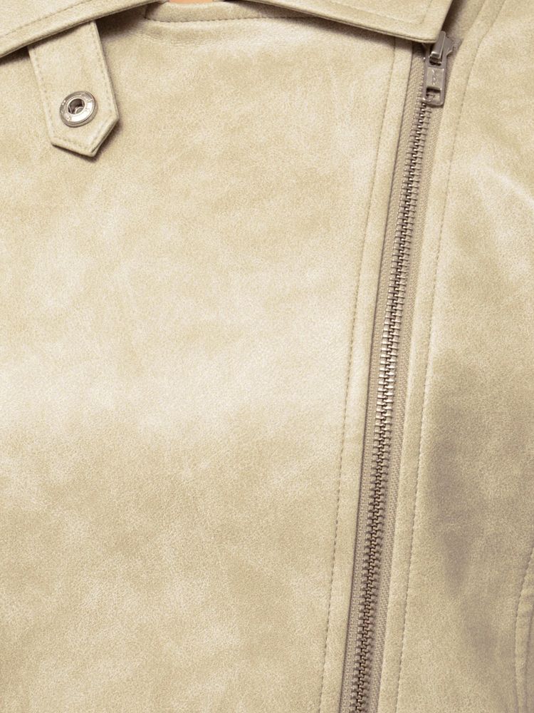 MURUA ヴィンテージライクフェイクレザーミドルジャケット