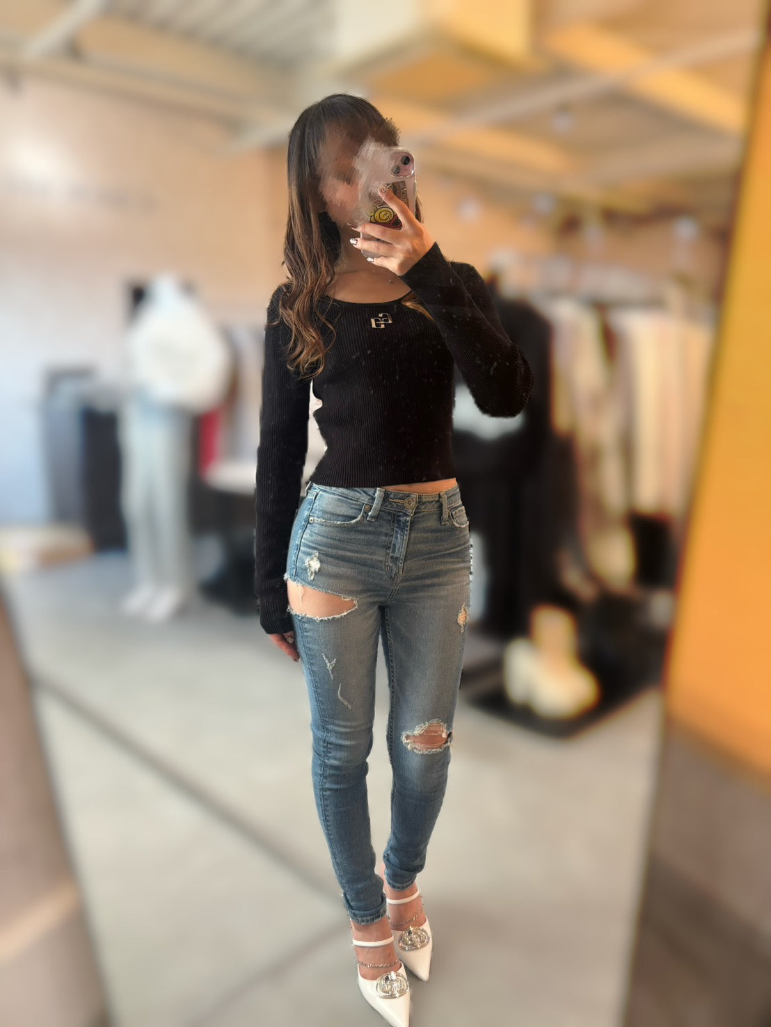 GYDA GGプレートlong sleeveニットトップス
