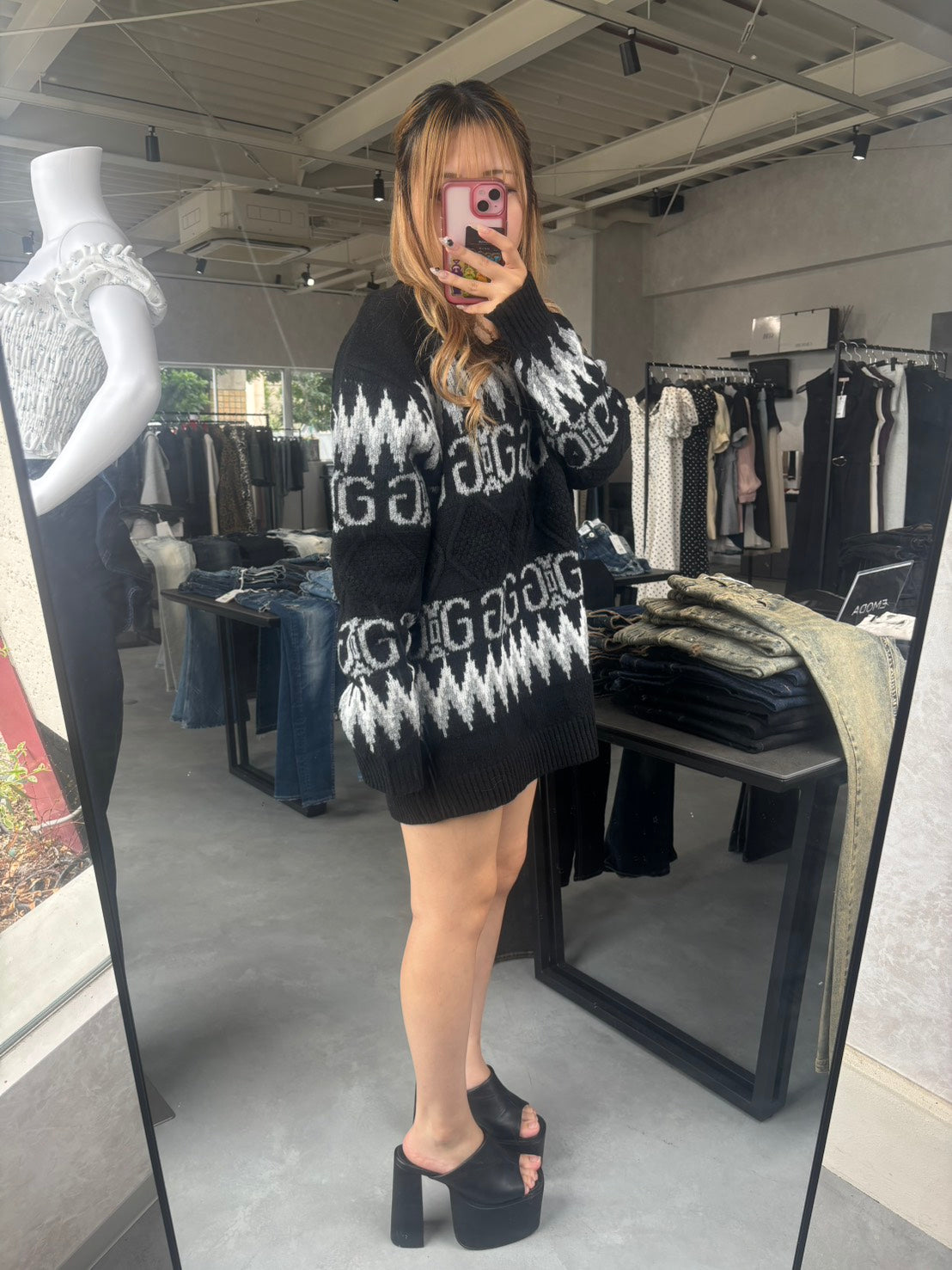 GYDA SymmetryGYDAノルディックニットトップス