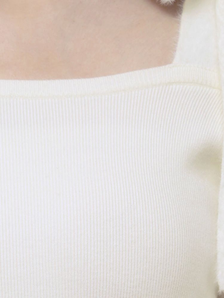 GYDA shoulderリボンタイトリブニットワンピース