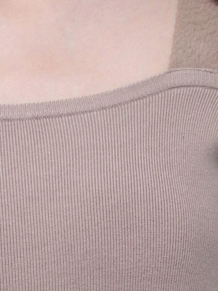 GYDA shoulderリボンタイトリブニットワンピース