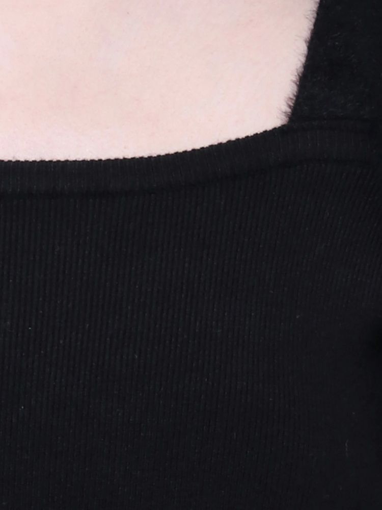 GYDA shoulderリボンタイトリブニットワンピース