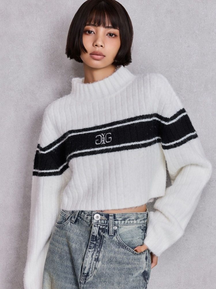 GYDA Symmetry GYDA リブニットトップス