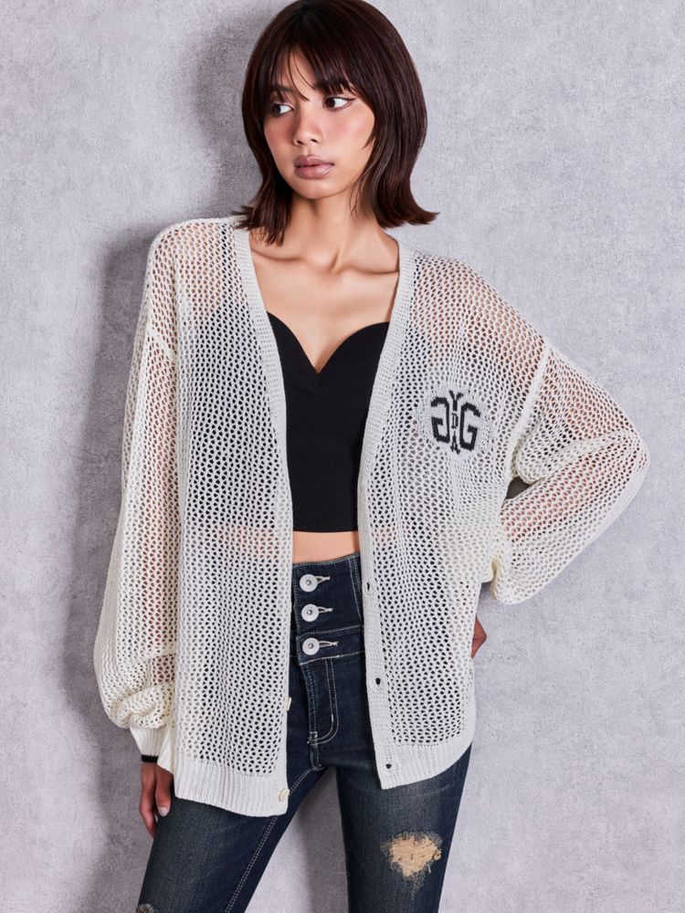 GYDA Symmetry GYDA MESHニットカーディガン