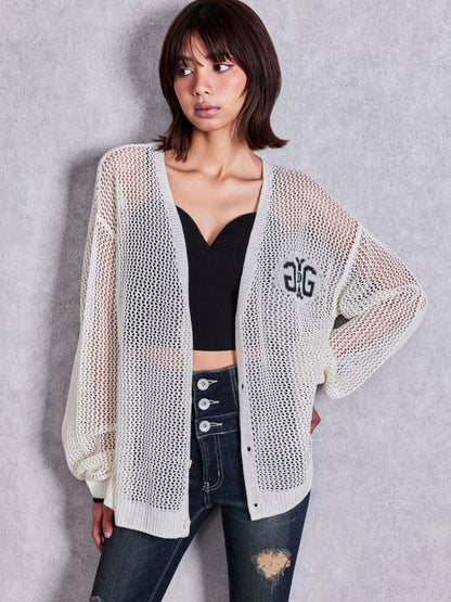 GYDA Symmetry GYDA MESHニットカーディガン