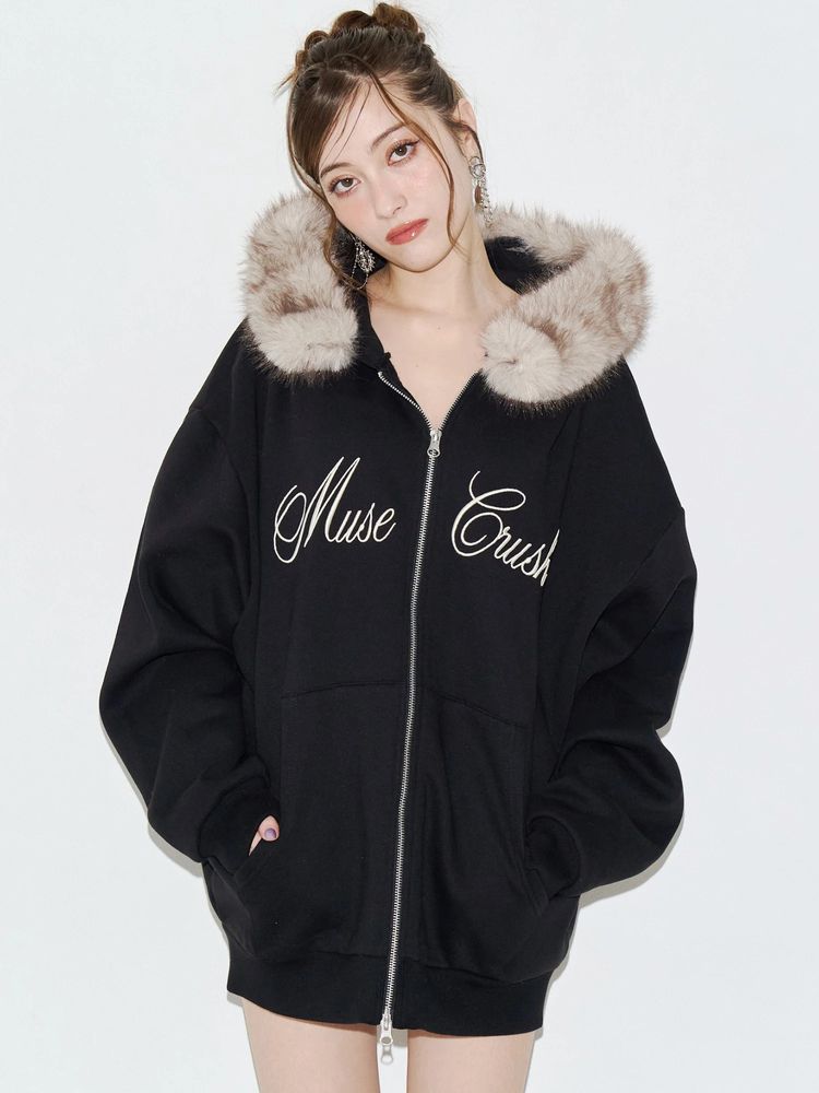 EVRIS オーバーサイズZIP UP フーディー