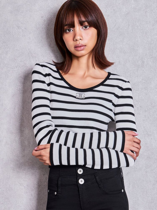 GYDA Symmetry GYDA プレート long sleeve ニットトップス