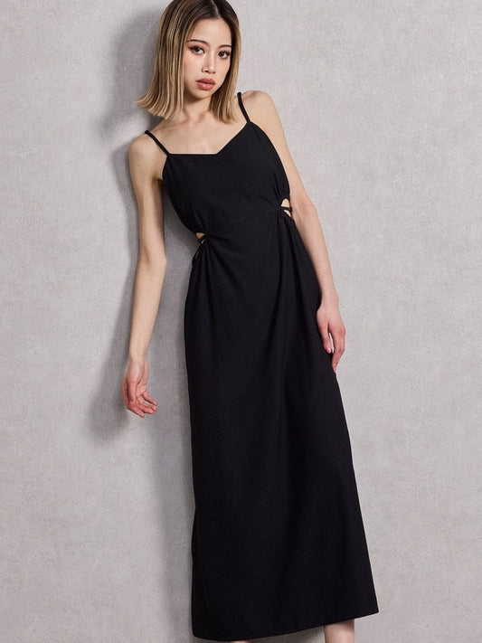 GYDA SIDE OPEN BACK RIBBON LONGワンピース