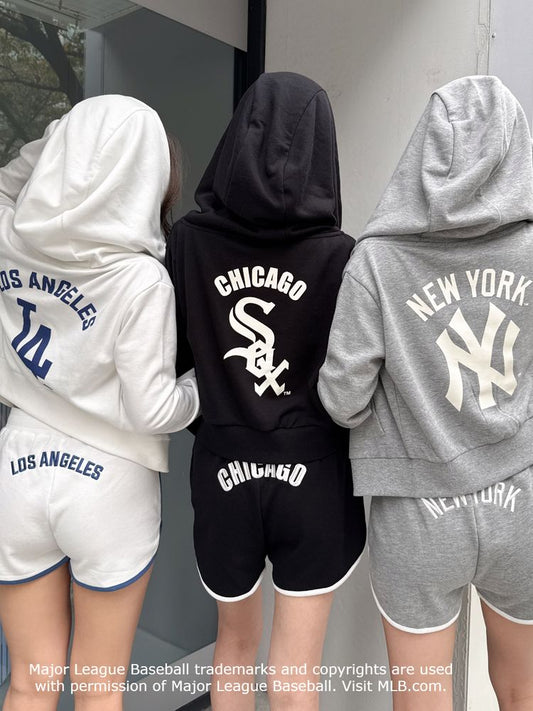 GYDA［MLB］バックロゴスウェットショートパーカー