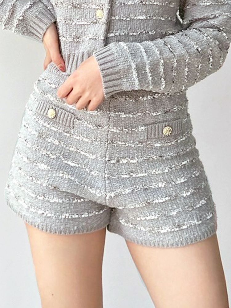 REZEXXY ツイードボーダーニットパンツ