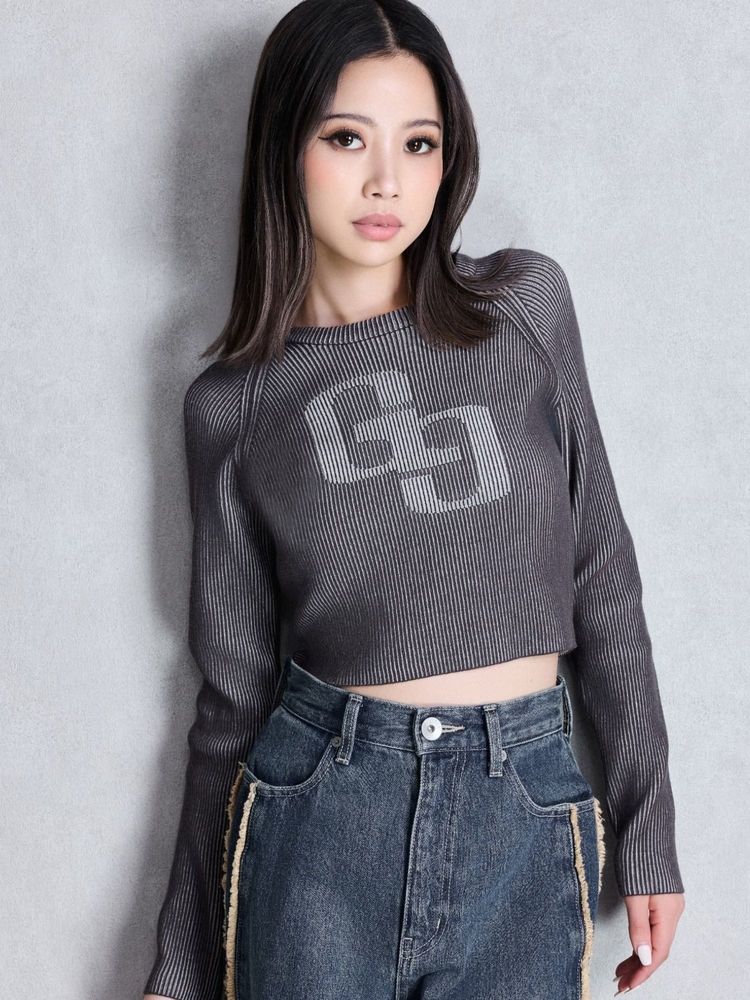GYDA GG two color scheme ニットトップス