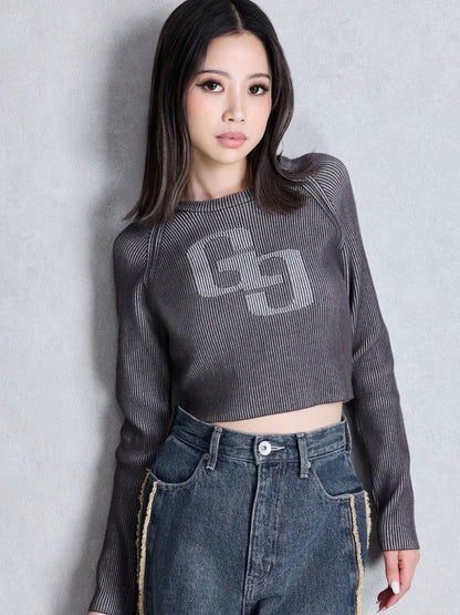 GYDA GG two color scheme ニットトップス