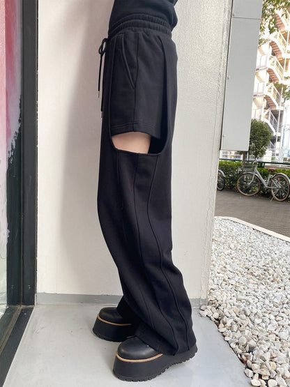MURUA サイドカットストレートスウェットパンツ