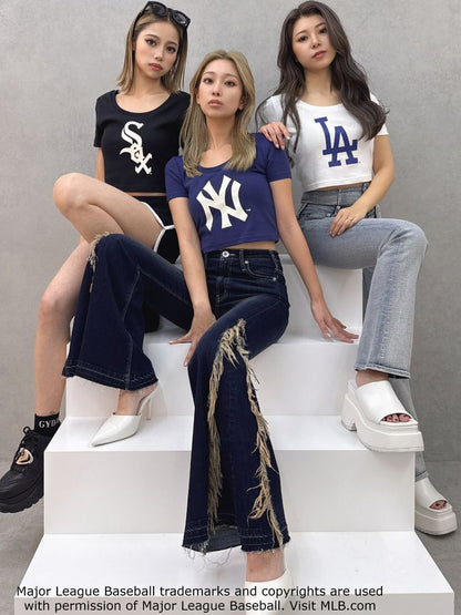 GYDA［MLB］クロップドTシャツ