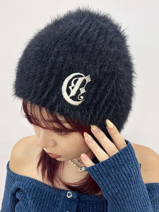 EVRIS ワンポイントシャギーニットキャップ