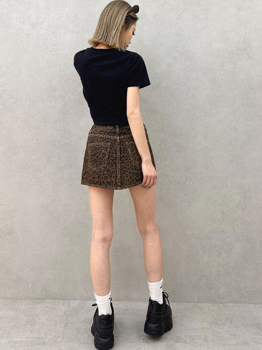 GYDA leopard patternスカートライクショートパンツ