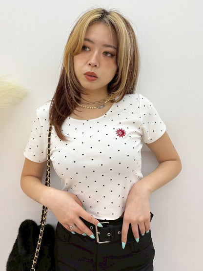 EVRIS ドットSUNNYショートTシャツ