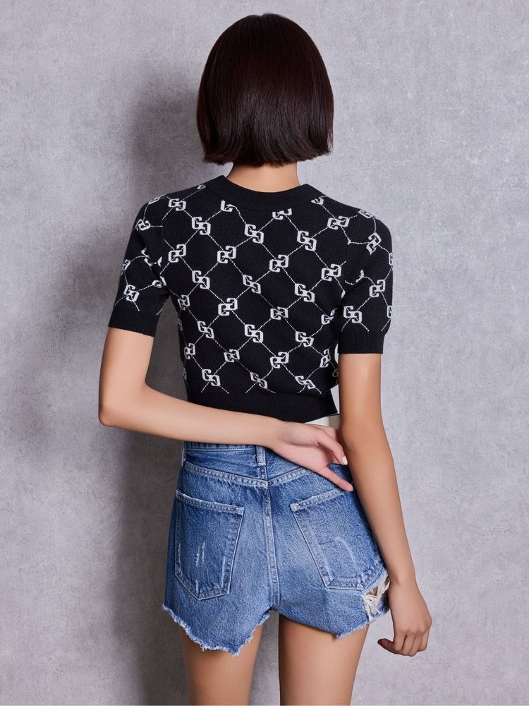 GYDA GG quilting ニットトップス