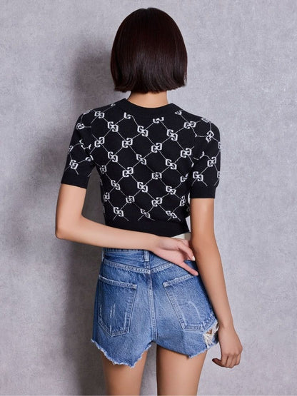 GYDA GG quilting ニットトップス