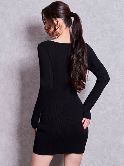 GYDA Symmetry GYDA プレート long sleeve ニットワンピース