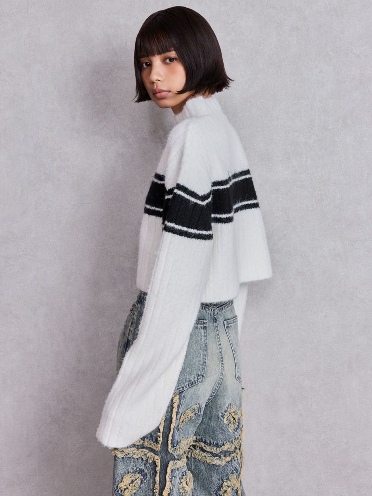 GYDA Symmetry GYDA リブニットトップス