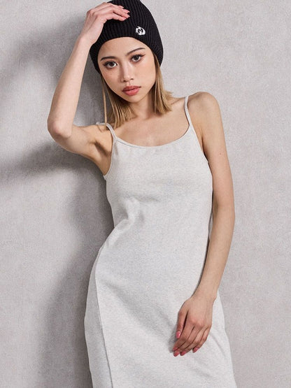 GYDA SIDE スリットテレコキャミロングワンピース