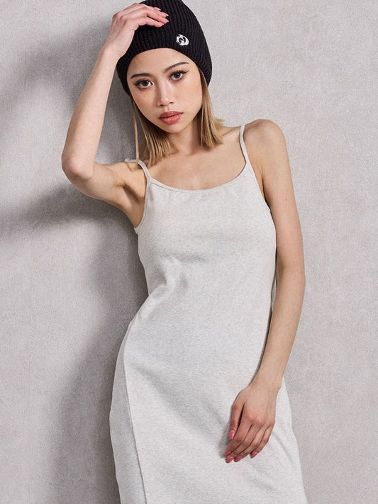 GYDA SIDE スリットテレコキャミロングワンピース