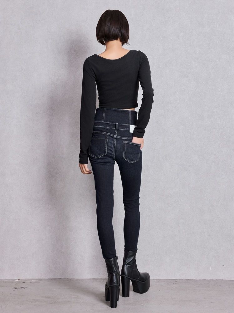 GYDA 2WAY レースアップラメテレコトップス